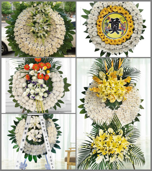 四川成都新津县花源镇牧马山社区花圈速递